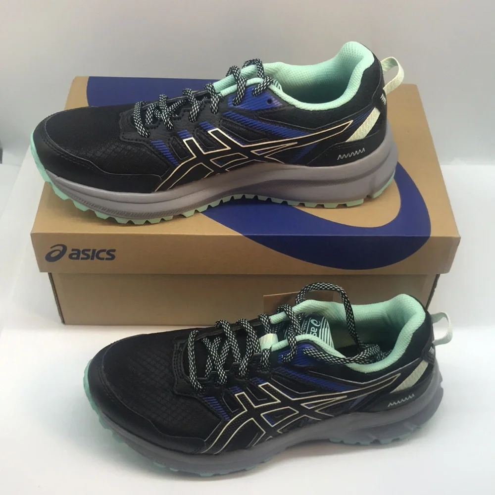 ASICS WOMENŚ TRAIL SCOUT 2 RUNNING SHOES SIZE 7.5 BLACK/BIRCH - Picture 2 of 14